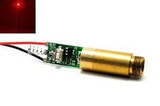 Brass Industrial/Lab 650nm 200mW Red Dot Laser Diode Module 3.7V-4.2V Lazers