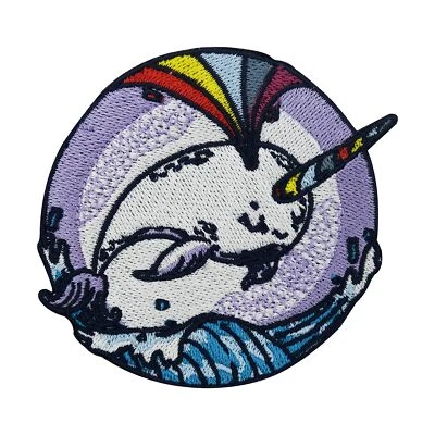 FINALLY HOME Regenbogen Wal Patch zum Aufbügeln | Einhorn Bügelbilder, Maritim Aufnäher, Meer