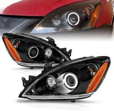 Black Led Halo Headlight Assembly For 2004-06 Mitsubishi Lancer Leftright Sedan Black Led Halo Headlight Assembly For 2004-06 Mitsubishi Lancer Leftright Sedan