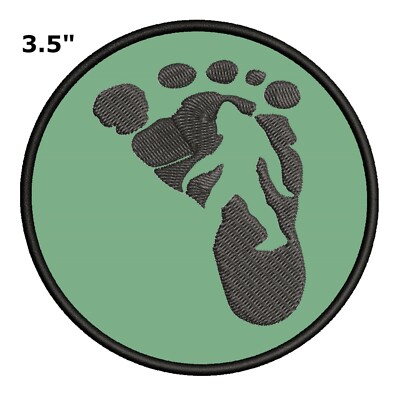 Bigfoot Lives Patch Embroidered Iron-On Cryptid Applique Legend Myth Folklore
