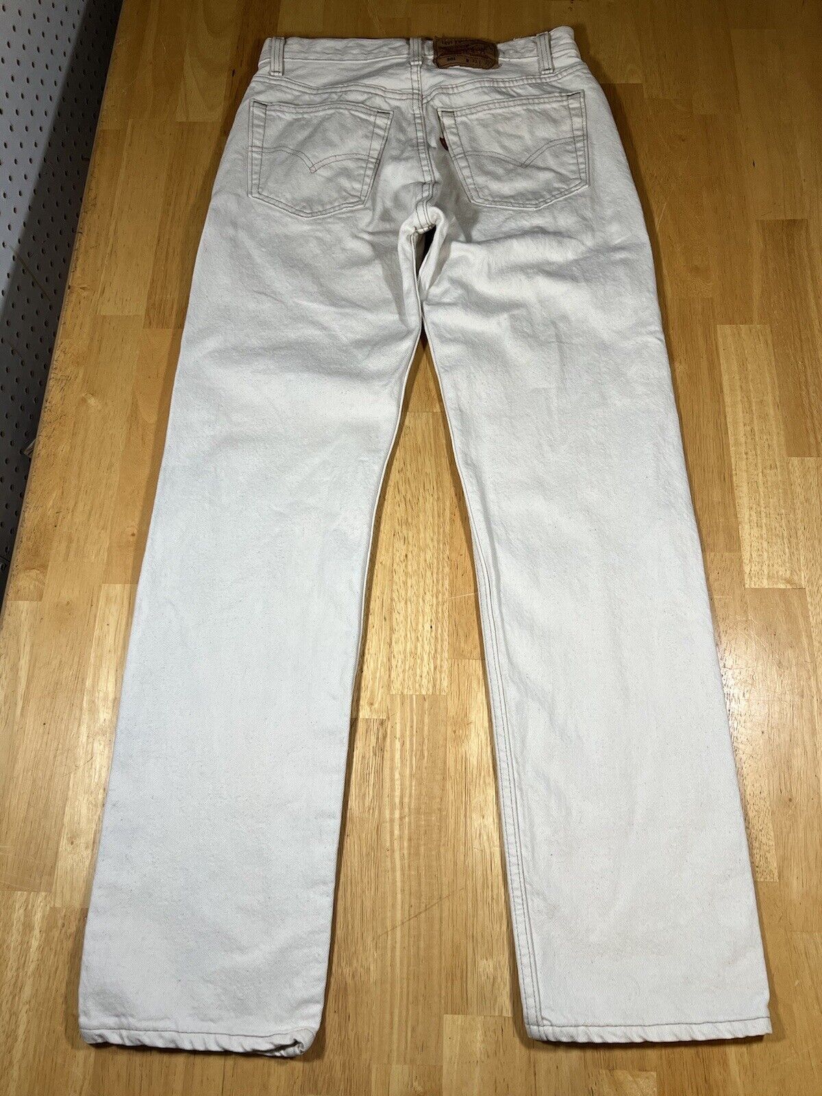 Vintage Levis 501 Jeans Mens 31 x 32 Cream Button… - image 8
