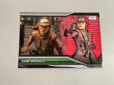 Zam Wesell 2021 Topps Star Wars Bounty Hunters /75 Red 1 Bounty B1-1