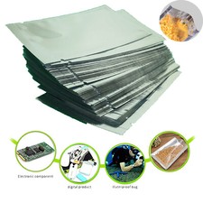 100 Food Grade Mylar Foil Bags,Aluminium Sachet Pouch Heat Seal Storage ALL SIZE