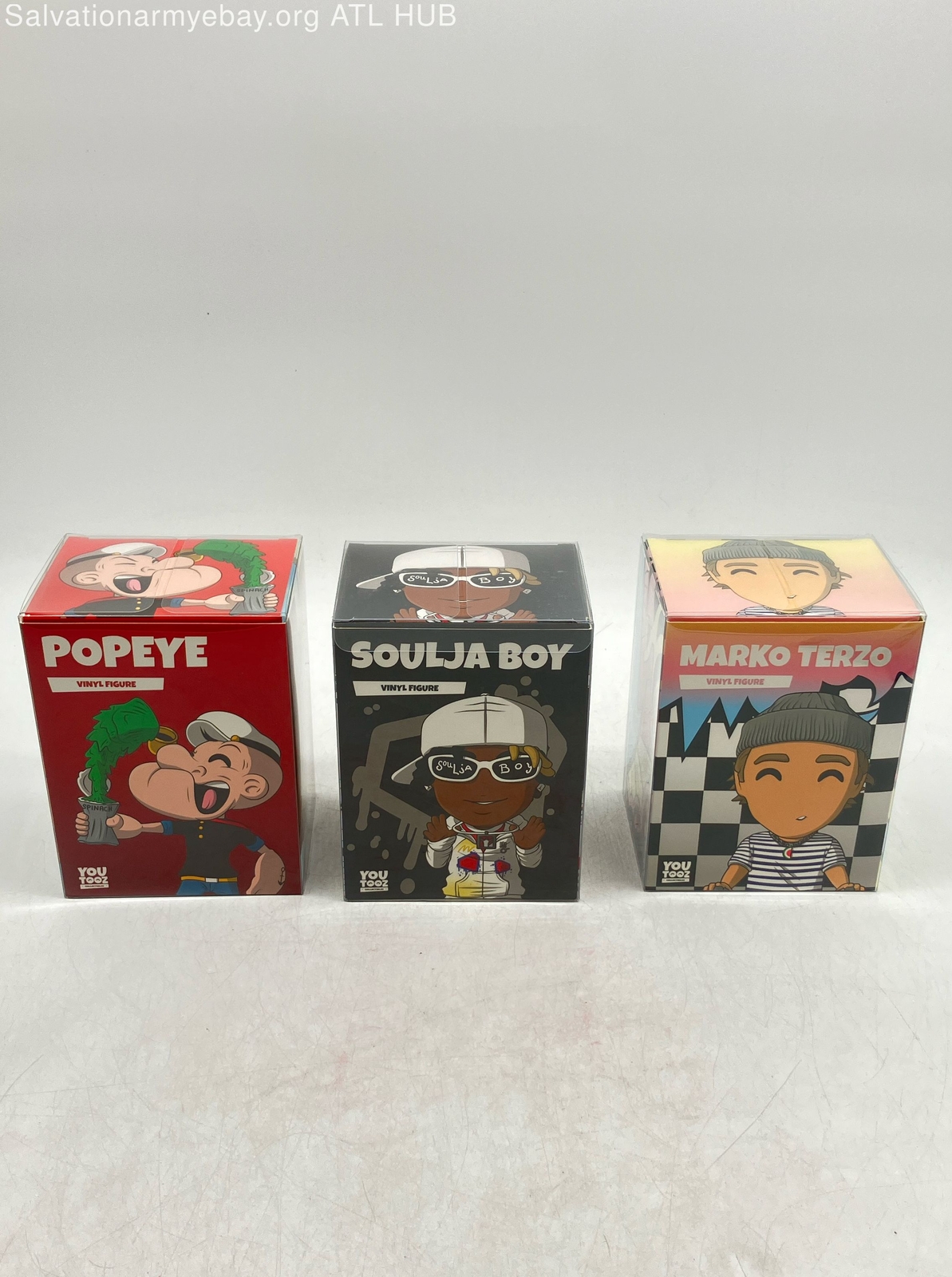 3 YOUTOOZ COLLECTIBLES VINYL FIGURE POPEYE, MARKO & SOULJA BOY