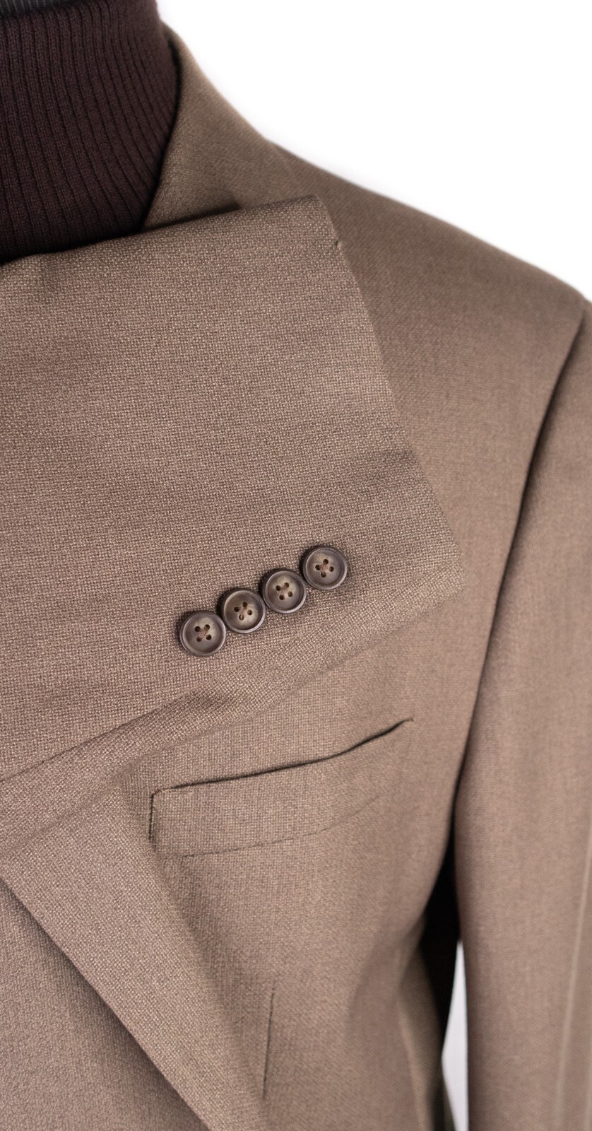 Stafford Essentials Beige Solid Polyester Two But… - image 6