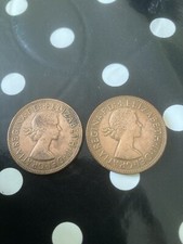 1962 And 1967 ONE PENNY COIN QUEEN ELIZABETH II.