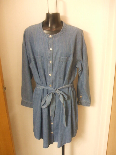 eileen fisher denim shirt dress EILEEN FISHER Organic-Cotton Denim Dress
