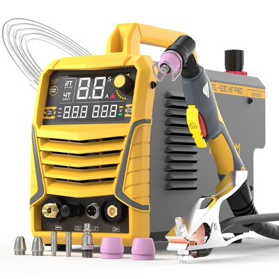 50A Non-Touch Pilot ARC Air Plasma Cutter 110V/220V Post/Flow Gas 1/2'' Clean Cut