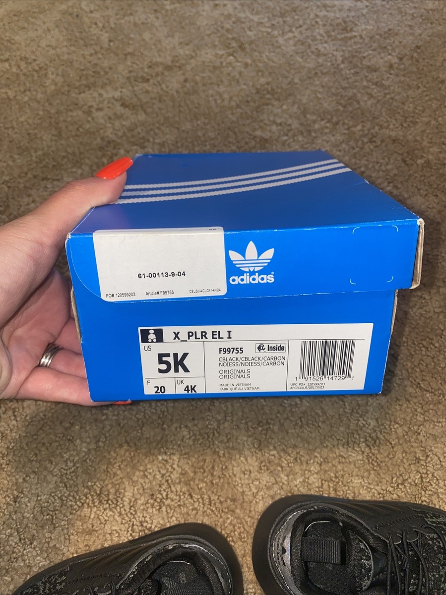 専用BOX Adidas X_PLR EL I Athletic Sneakers Laces Black Toddler Size 5 NEW