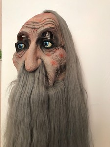 Silicone Novelty Mask Of Old Wizard Excellent Condition Over 30 Long Ebay
