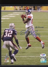 HAKEEM NICKS 8X10 AUTOGRAPHED PHOTO SUPER BOWL CHAMPS PSA/DAN AUTHENTICATED