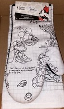 Disney MiNNIE Mouse 3 Piece Kitchen Set 2 Towels 1 Oven Mitt Sketch Book New