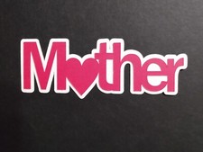 6 Pieces Mother Cardstock Words with Backgrounds Die Cuts Scrapbook Card Making