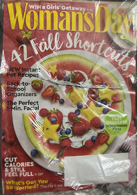 Woman's Day Magazine September 2018 Fall Shortcuts, Recipes NEW in Plastic