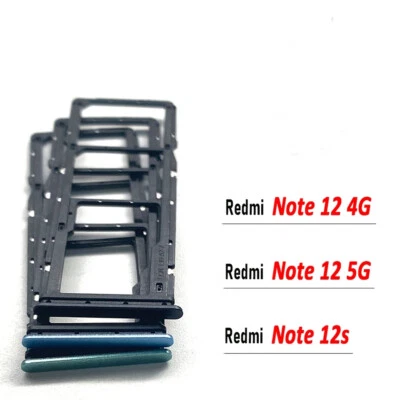 Redmi Note 12 4G+5G+12S - Sim Tray/Fach Blau+Schwarz *DE* Schlitten Xiaomi Neu