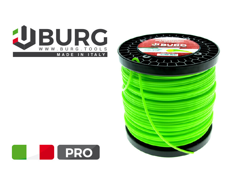 FILO DECESPUGLIATORE VERDE BOBINA TESTINA GIARDINO D. 2,4 MM X 408 MT - TONDO -