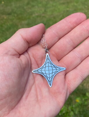 Hand Engraved Optical Illusion Pendant