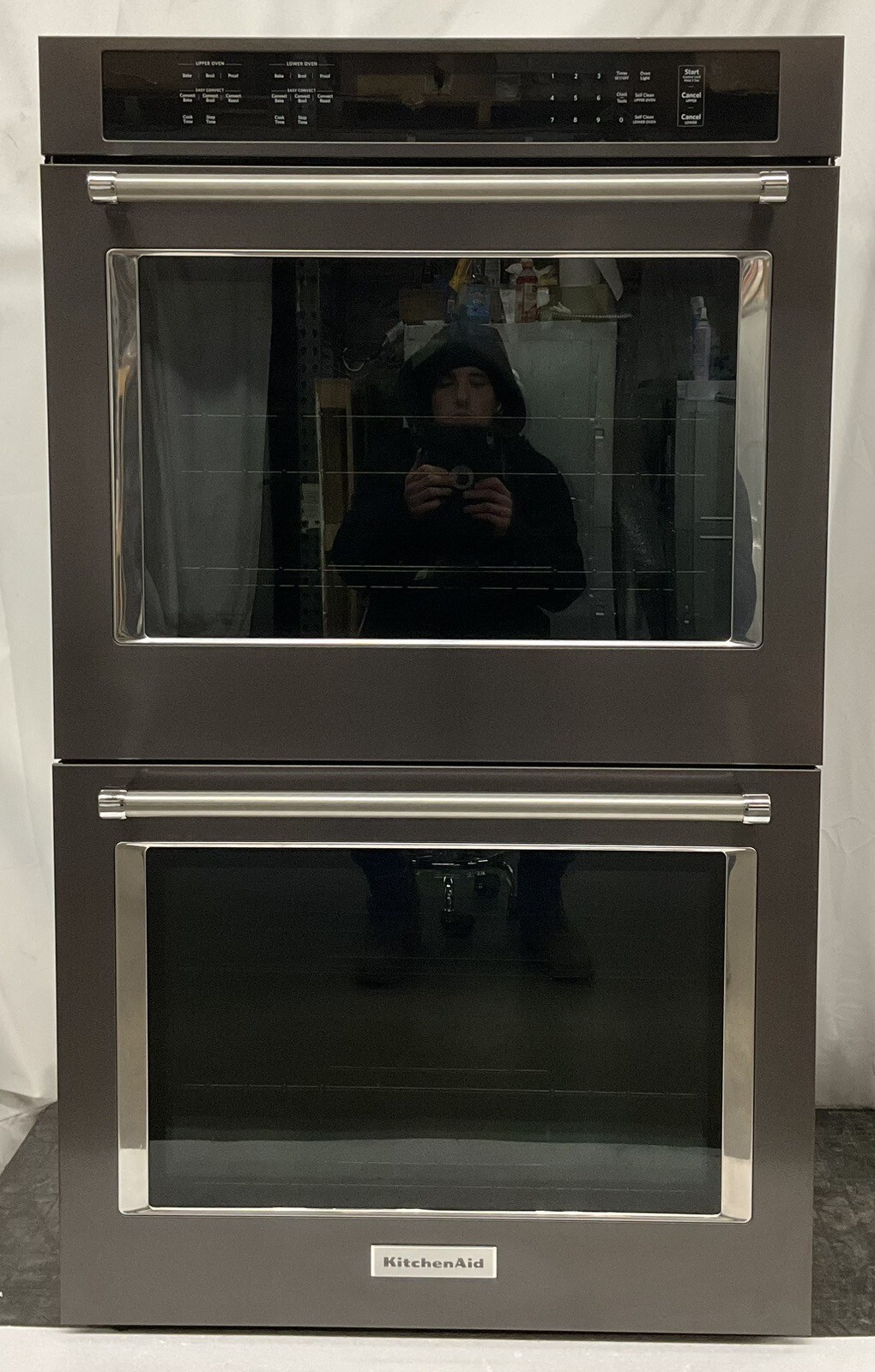 KitchenAid KODE500EBS 30" Black Stainless Double Electric Wall Oven