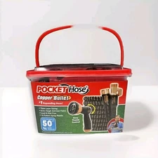 Pocket Hose Copper Bullet With Thumb Spray Nozzle AS-SEEN-ON-TV Expands to 50-ft