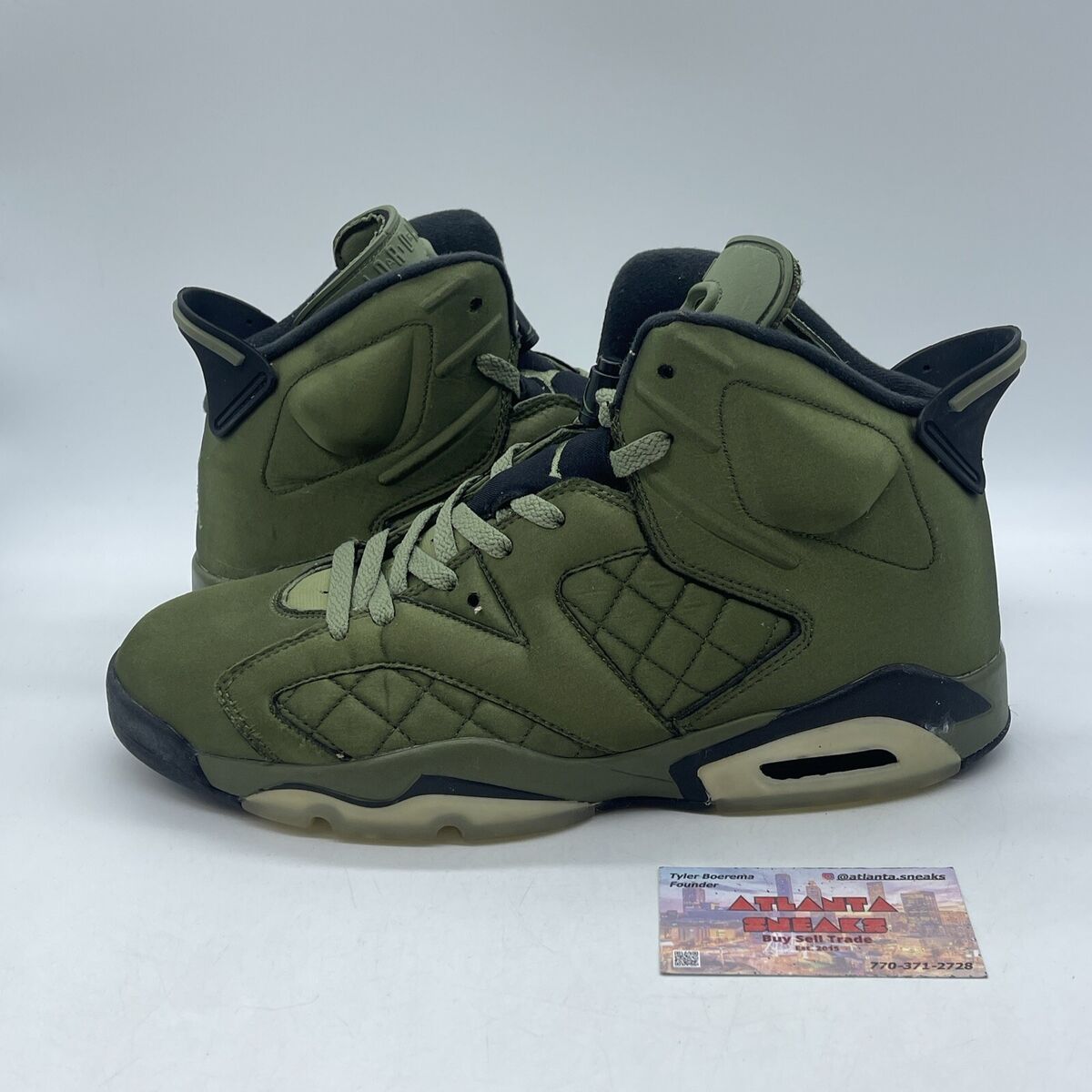 Size 12 - Air Jordan 6 Retro Pinnacle Flight Jacket Green Size 12 - Air Jordan 6 Retro Pinnacle Flight Jacket Green