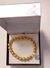East 5th Stretch Beaded Bracelet with Swarovski Elements Heart Charm