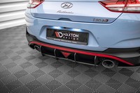 Heckansatz Diffusor Passend FüR Hyundai I30 N Fastback Fl Mk3 Roter Kern