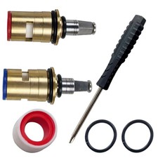 Chicago Faucets 1-099XKJKABNF Ceramic Quaturn Hot  Cold Cartridges, 1 pair
