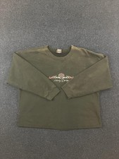Harley-Davidson Sweatshirt Mens 2XL Green Crewneck Long Sleeve Graphic Mike's WV