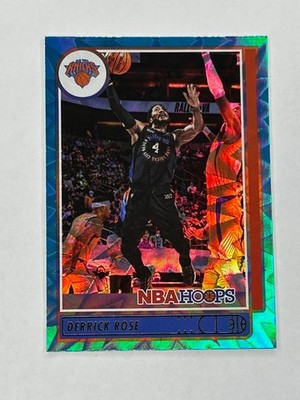 2021-22 Panini NBA HOOPS Basketball #167 Derrick Rose Knicks Teal Explosion