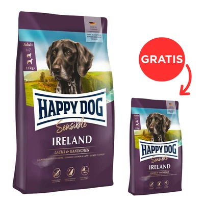 HAPPY DOG Supreme Ireland Trockenfutter für Hunde 12.5 kg + 1 kg GRATIS