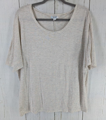 Old Navy Size XL Cream Speckled Short Sleeve Womens Casual Top