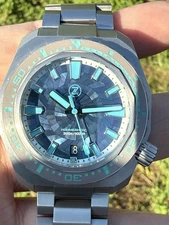 ZELOS HAMMERHEAD V3 MOSAIC TITANIUM AUTOMATIC 300M ONLY 250 MADE SAPPHIRE WATCH