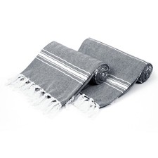 Turkish Beach Towel -Large Beach Towels Oversized 2 Pack - Soft Durable Compa