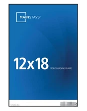 Mainstays 12x18 Front Loading Wall Picture Frame, Black