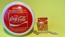 Vintage Russell Coca Cola YoYo and coca cola olympics pin