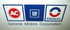 AC DELCO GM -Two Sided- 1970's Freedom Battery -RED WHITE BLUE- VINTAGE OLD SIGN