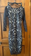 Women’s Large Black Lace Open Back Dress