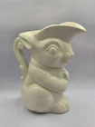Vtg McCoy White Colonial Bunny Rabbit Pottery Pitcher Creamer Syrup