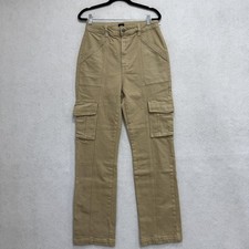 Edwin Cargo Pants Womens 27 Khaki High Rise Straight Leg Utility Made in USA