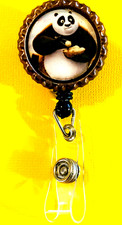 Kung Fu Panda Po 1 Id badge holder retractable alligator clip