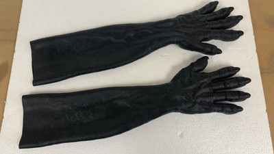 Schwarze Silikon Monster Handschuhe Halloween Kostüm Horror Cosplay LARP Smitzen