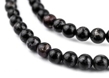 Black Sea Sediment Jasper Beads 6mm Round Gemstone 15 Inch Strand