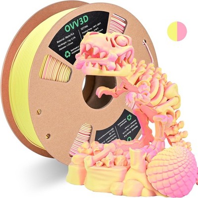 OVV3D Matte PLA Filament 1,75 mm, 3D Drucker Filament Mehrfarbig Coextrusions