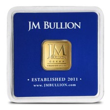 5 Gram JM Bullion Square Gold Bar (Serialized, New w/ Assay) 4648.23 per troy oz