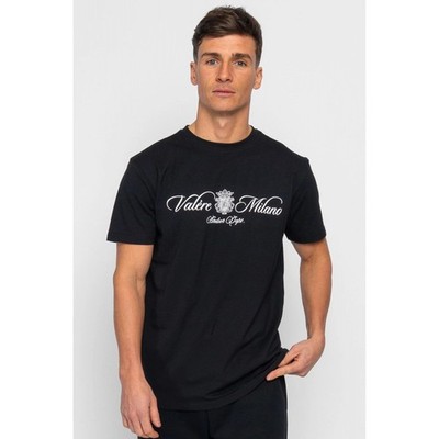 Valere Milano | Devero VM-324 Signature Script Logo Print Half Sleeve T-Shirt