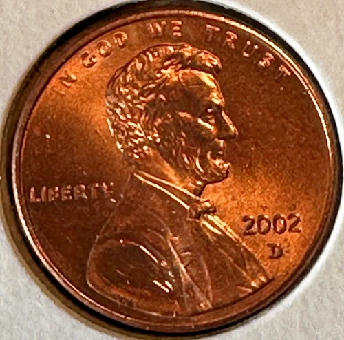 2002-D Lincoln Memorial Cent — photo from the most recent tracked eBay sale