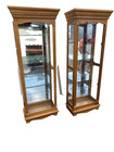 65590     PAIR   of    Matching    Oak Curio China Cabinets — photo 2