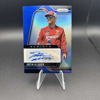 2025 Panini Prizm NASCAR Justin Allgaier Scripts Blue Prizm Auto /49 #S-JAG