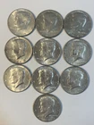 10 Kennedy Half Dollar 40% Silver 1965-1969