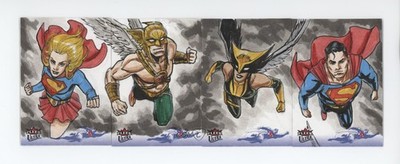2026 Fleer Ultra Superman 4-Piece Puzzle Giovanni Ricco #USM-4 Auto Sketch 1h24